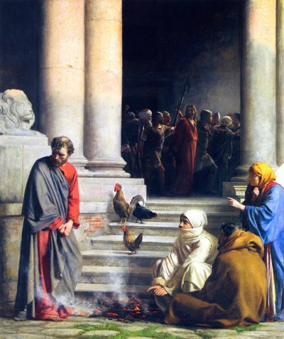 Negação de Jesus por Pedro de Carl Heinrich Bloch